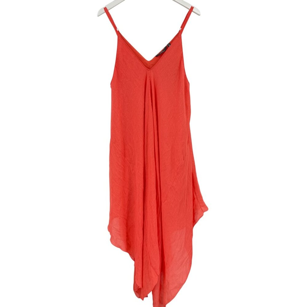 Mlle Gabrielle handkerchief drapped sun dress size XL NWT Coral Beach Cruise